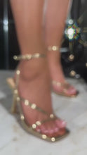 Load and play video in Gallery viewer, Eren Ankle Strap Heels - Gold
