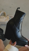 Load and play video in Gallery viewer, Video of black croc boots
