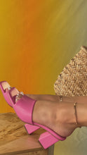 Load and play video in Gallery viewer, pink single sole heel on model video
