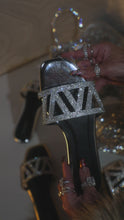 Load and play video in Gallery viewer, Silver embellished sandal video
