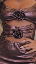 Load and play video in Gallery viewer, Alena Long Sleeve Mini Dress - Rose Gold
