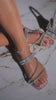 Video of nude embellished slip on sandals