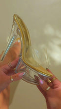 Load and play video in Gallery viewer, Gold tone platform heels video
