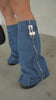 Denim wedge heels with lock detail video