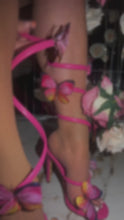 Load and play video in Gallery viewer, Butterfly Kisses Around The Ankle Coil Heels - Pink
