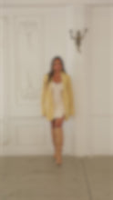 Load and play video in Gallery viewer, Video of model wearing butter yellow blazer
