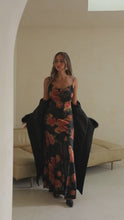 Load and play video in Gallery viewer, Black trench coat on model video
