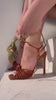 Video of Tan Faux Satin Heel Lace Up Heels