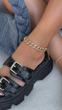 Load and play video in Gallery viewer, black platform sandals video
