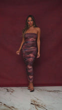 Load and play video in Gallery viewer, Model wearing multi print maxi dress video
