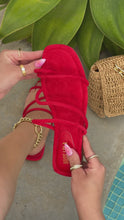 Load and play video in Gallery viewer, red slip on sandal
