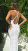 video of white maxi dress on model