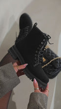 Load and play video in Gallery viewer, Video of black combat boots
