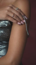 Load and play video in Gallery viewer, Model wearing silver mini embellished dress video
