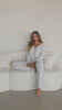 Model wearing thermal lounge set