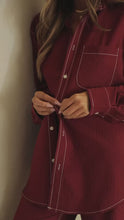 Load and play video in Gallery viewer, Cherry red two piece set video
