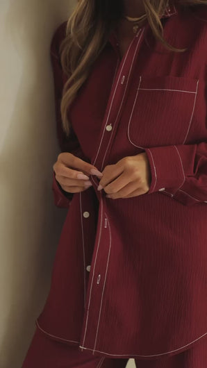 Cherry red two piece set video
