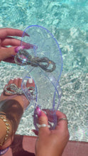 Load and play video in Gallery viewer, Video of Clear Jelly Embellished Thong Strap Slip On Sandal
