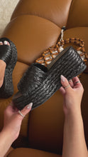 Load and play video in Gallery viewer, black slip on sandals video
