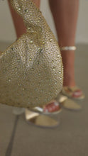 Load and play video in Gallery viewer, Video of gold clear platform heel
