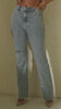 Blue wash denim jeans on model video