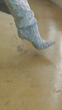 Load and play video in Gallery viewer, Model wearing embellished denim boots video
