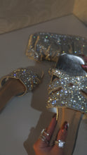 Load and play video in Gallery viewer, Video of silver embellished sandal
