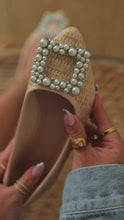 Load and play video in Gallery viewer, Video of pearl embellished flats 
