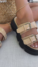 Load and play video in Gallery viewer, nude sandals on model video

