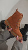 Video of chestnut combat boots
