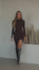 Video of model wearing brown rib knit maxi dress