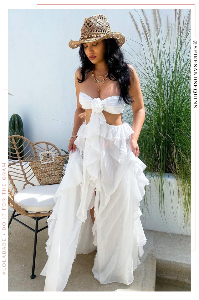 Load image into Gallery viewer, White Ruffle Dress

