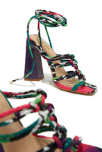 Load image into Gallery viewer, Single Sole Multi Color Lace Up Heels
