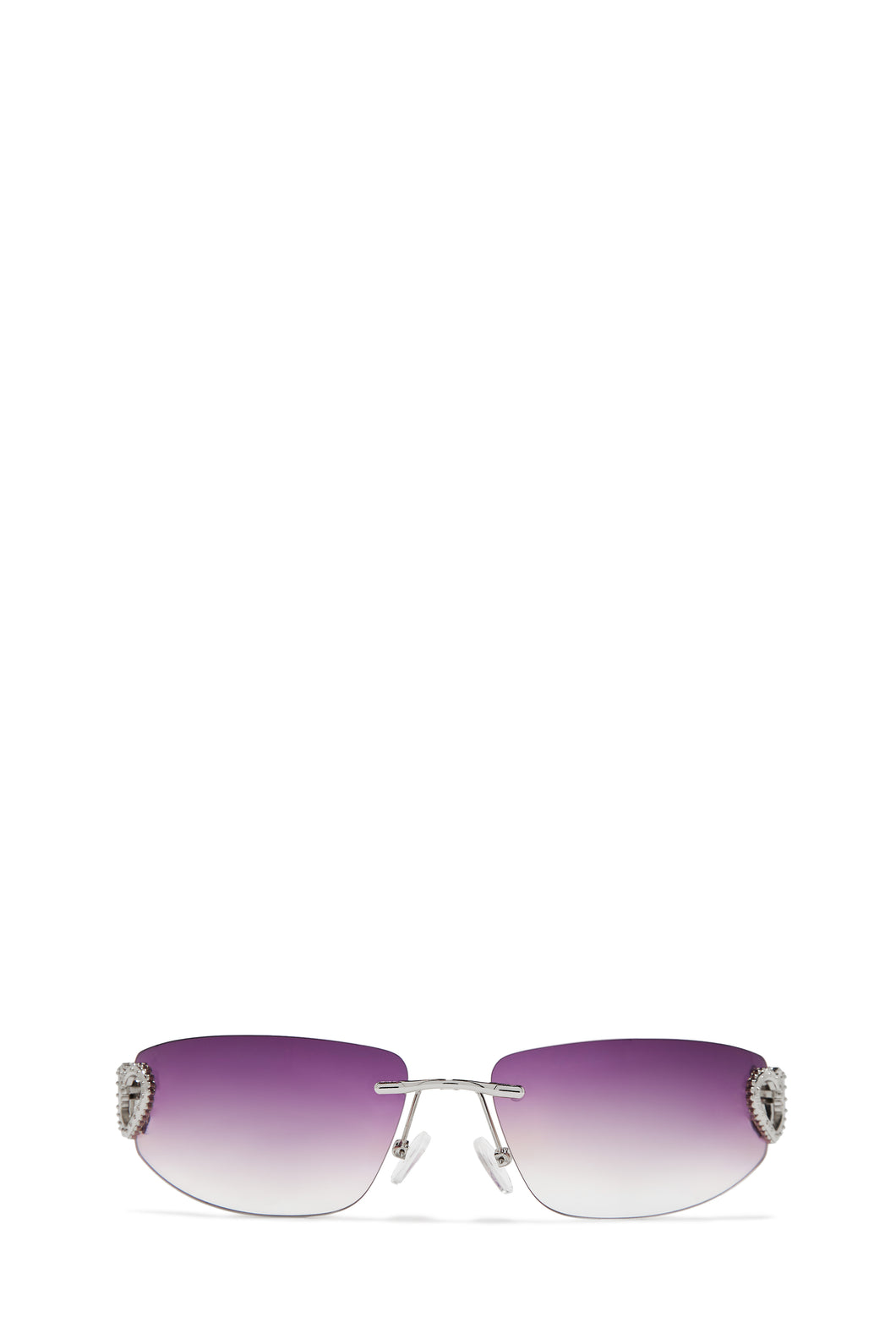 Summer Lover Rimless Sunglasses - Purple