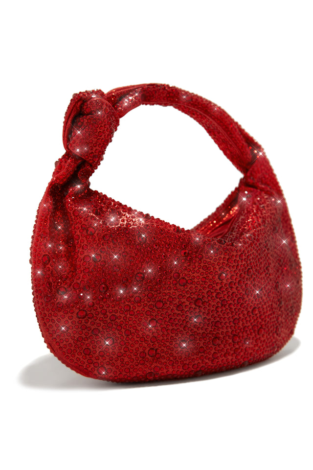 Load image into Gallery viewer, Stone Embellished Cherry Red Bag
