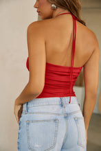 Load image into Gallery viewer, Red Bodysuit with Rose Detailing
