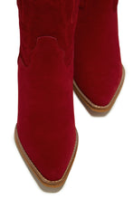 Load image into Gallery viewer, Red Cowgirl Closed Pointed Toe Boots
