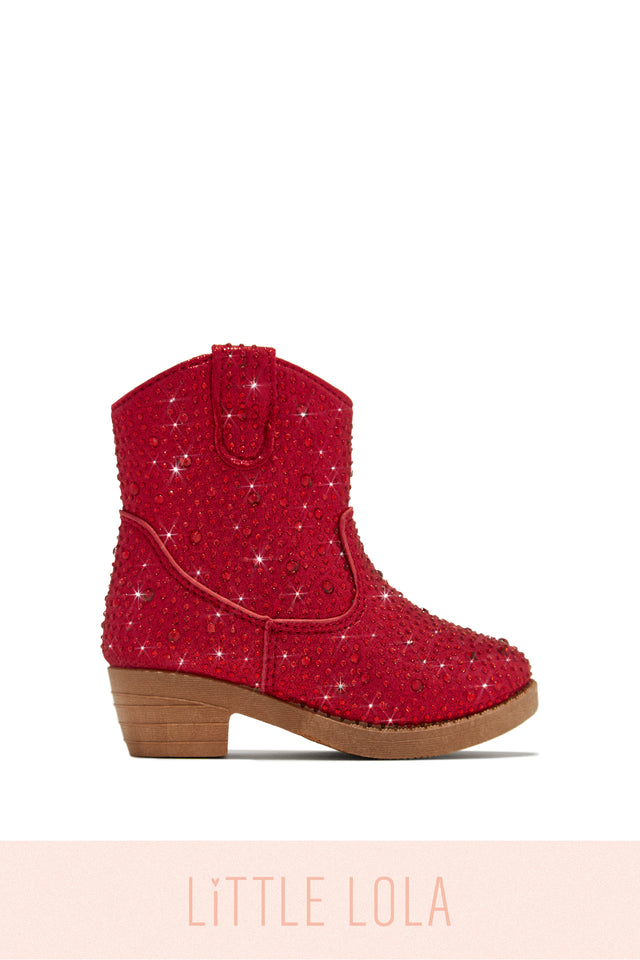 Load image into Gallery viewer, Kaleen Kids Embellished Cowgirl Boots - Red
