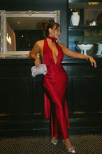 Load image into Gallery viewer, Maria Satin Maxi Dress - Cherry
