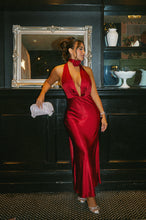 Load image into Gallery viewer, Maria Satin Maxi Dress - Cherry
