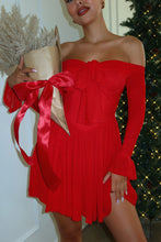 Load image into Gallery viewer, Labella Off The Shoulder Mini Dress - Red

