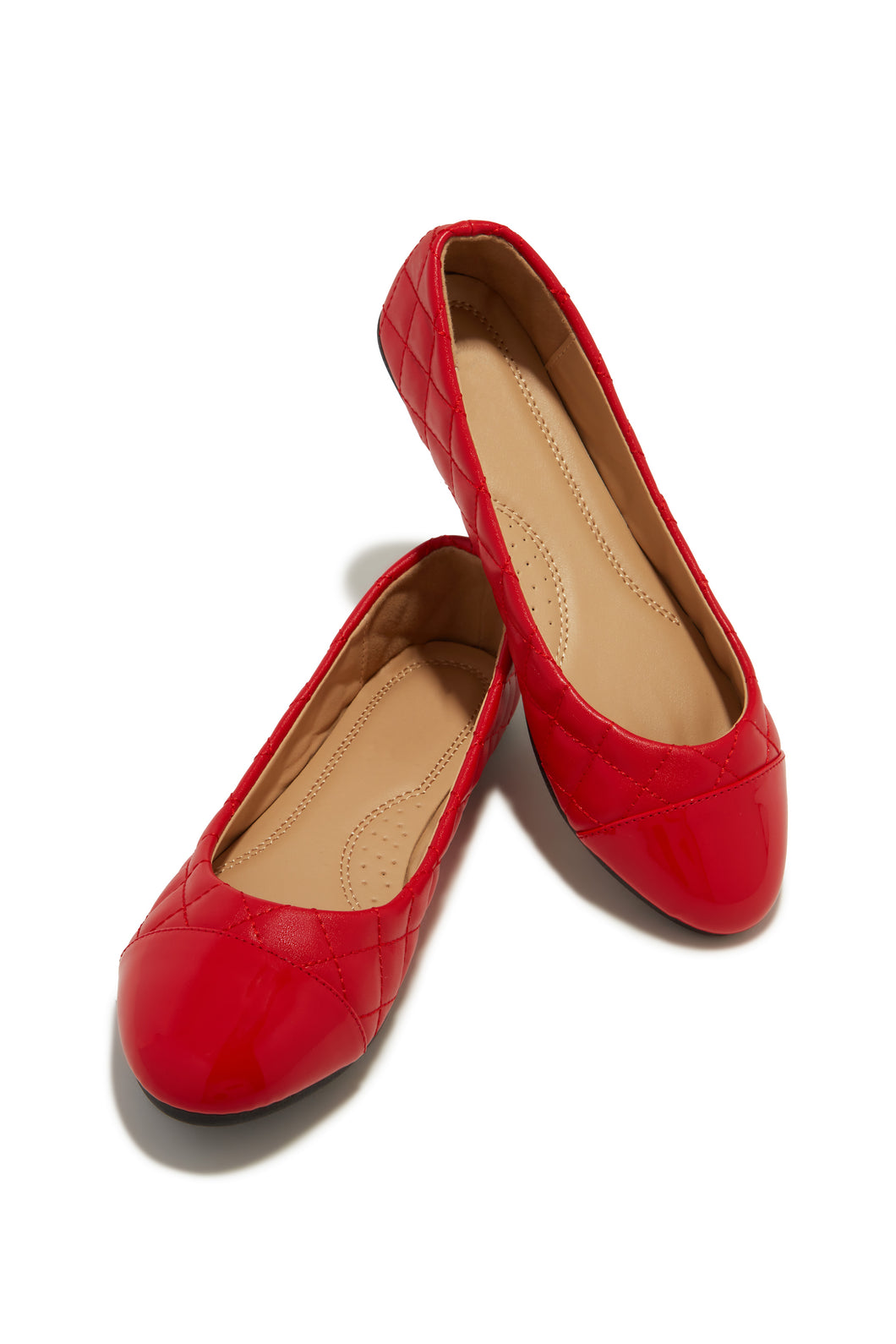 Red Closed Toe Flats