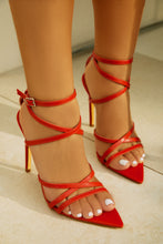 Load image into Gallery viewer, Gossip Girl Strappy High Heels - Red
