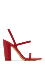 Load image into Gallery viewer, Emerie Slingback Block High Heels - Red
