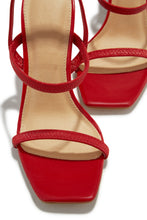 Load image into Gallery viewer, Emerie Slingback Block High Heels - Red
