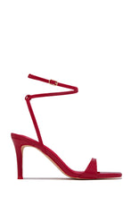 Load image into Gallery viewer, Viana Ankle Strap Mid Heels - Red
