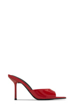Load image into Gallery viewer, Naiya Open Pointed Toe Mule Heels - Red
