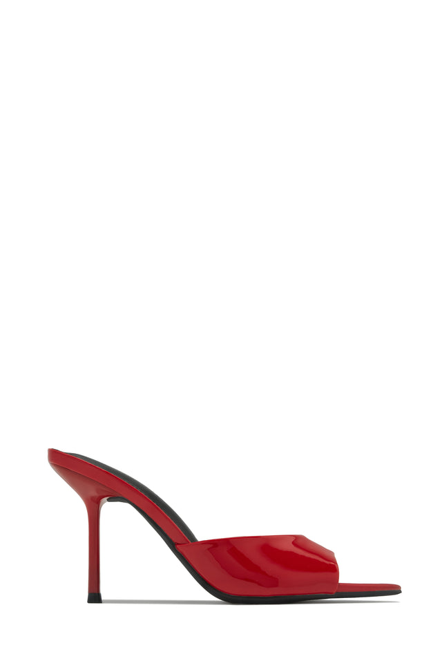 Load image into Gallery viewer, Naiya Open Pointed Toe Mule Heels - Red
