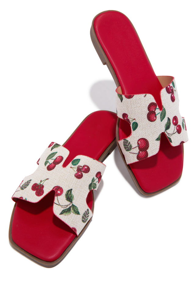Load image into Gallery viewer, Cherry Baby Slip On Sandals - Red
