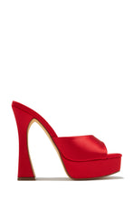 Load image into Gallery viewer, Kiani Platform High Heel Mules - Red
